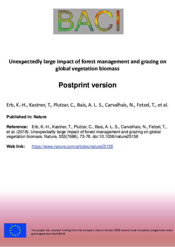 (PDF) Unexpectedly large impact of forest management and grazing on ...