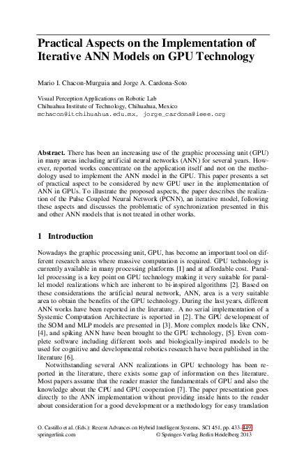 (PDF) Practical Aspects on the Implementation of Iterative ANN Models ...