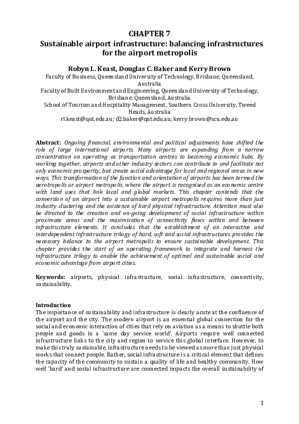 (PDF) Sustainable Airport Infrastructure