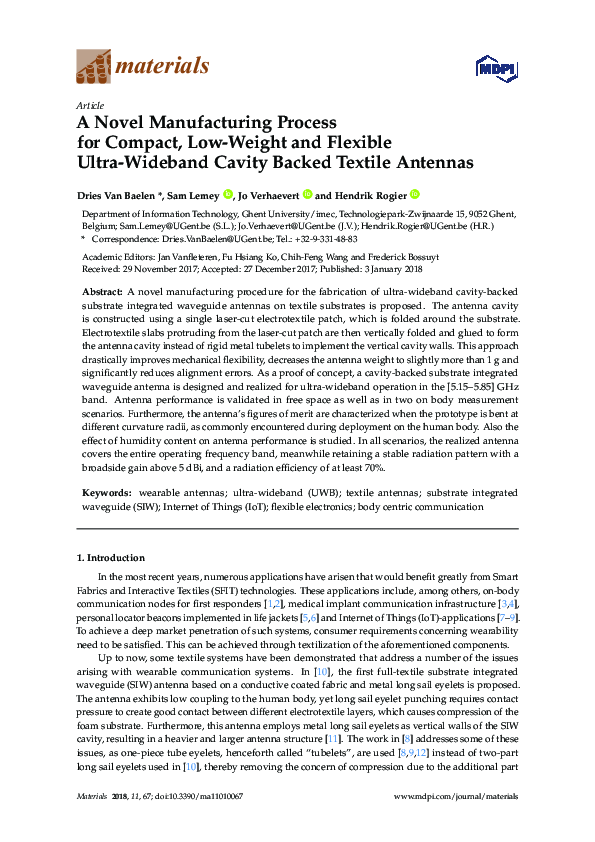 (PDF) A Novel Manufacturing Process for Compact, Low-Weight and ...