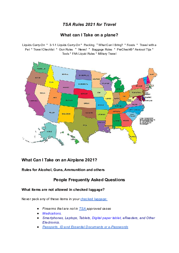 (PDF) TSA Travel Rules Travel & History Academia.edu