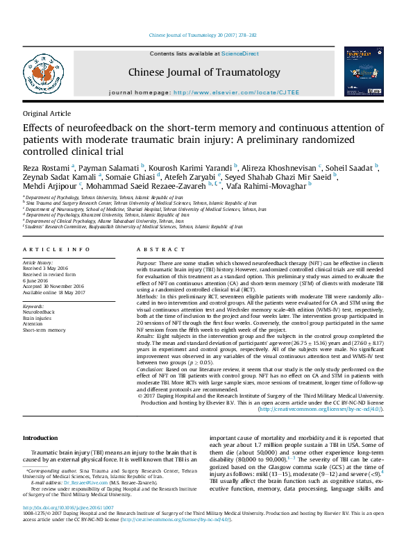 (PDF) Effects of neurofeedback on the short-term memory and continuous ...