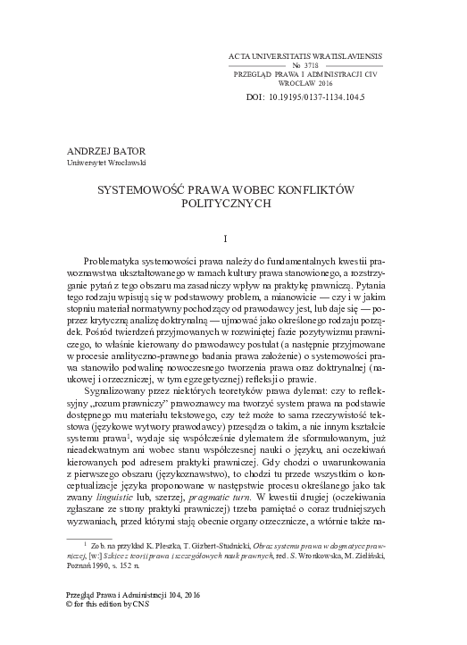 Andrzej Bator Wprowadzenie Do Nauk Prawnych www.academia.edu