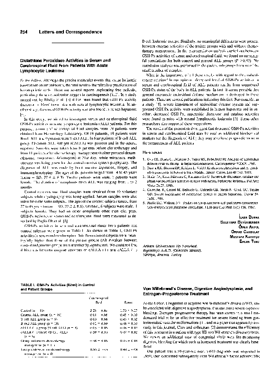 glutathione peroxidase pdf Glutathione-Related Enzymes and Proteins: A Review PDF) The Spectrophotometric method to