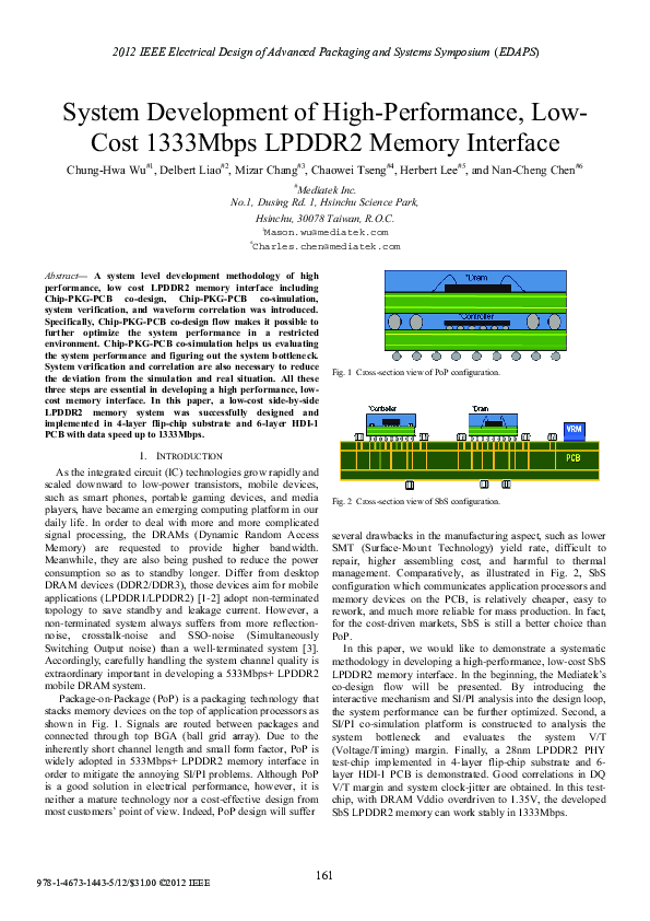 (PDF) System development of high-performance, low-cost 1333Mbps LPDDR2 ...