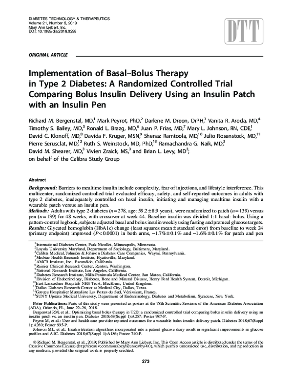 (PDF) Implementation of Basal–Bolus Therapy in Type 2 Diabetes: A ...