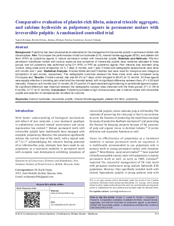(PDF) Comparative evaluation of platelet-rich fibrin membrane and ...