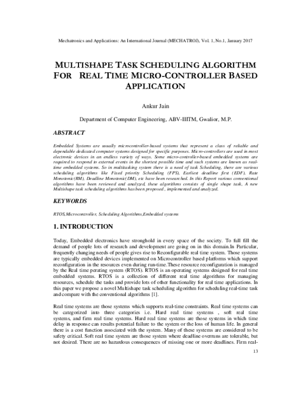 (PDF) Multishape Task Scheduling Algorithm for Real Time Micro ...