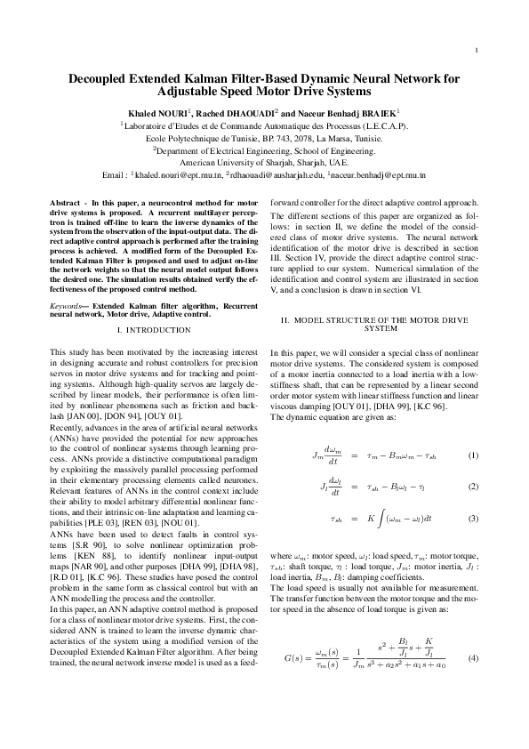 (PDF) Decoupled extended Kalman filter-based dynamic neural network for ...