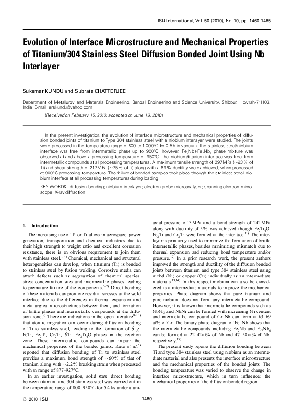 (PDF) Evolution of Interface Microstructure and Mechanical Properties ...