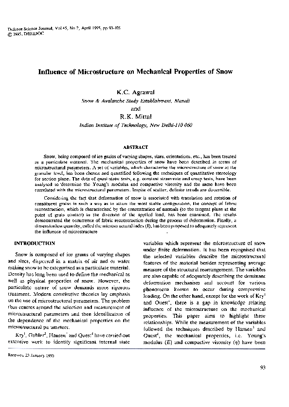 (PDF) Influence Of Microstructure On Mechanical Properties and Fatigue ...