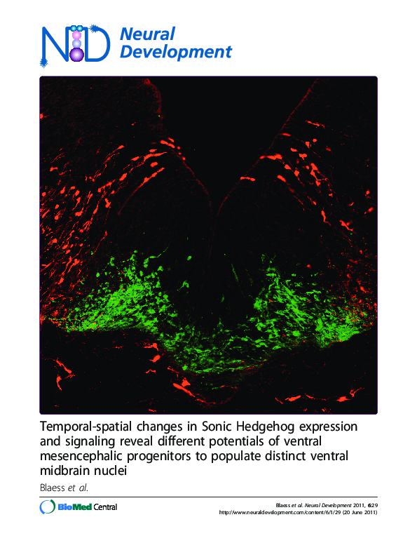 (PDF) Temporal-spatial changes in Sonic Hedgehog expression and ...