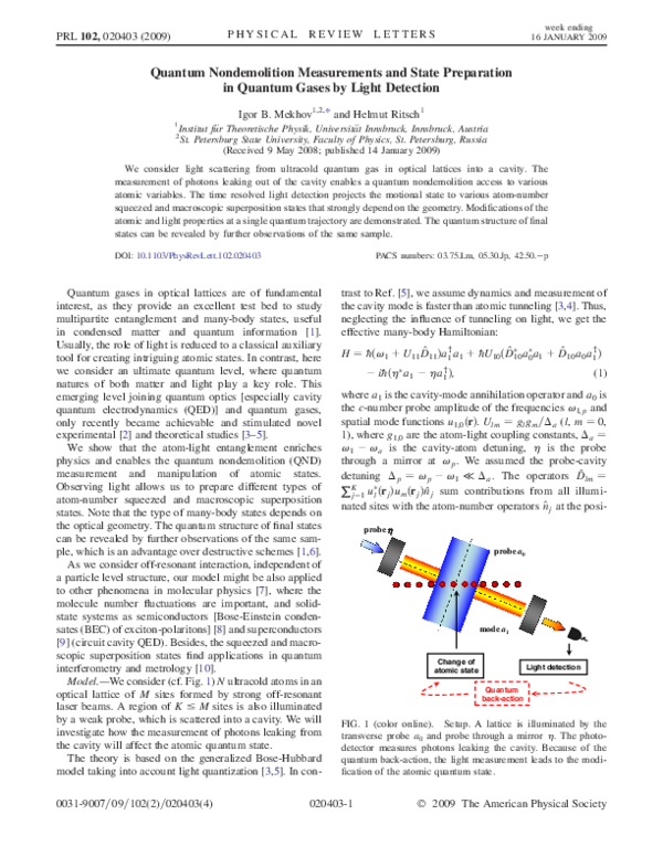 (PDF) Quantum Nondemolition Measurements and State Preparation in ...