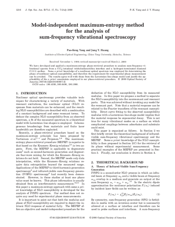 (PDF) Model-independent maximum-entropy method for the analysis of sum ...