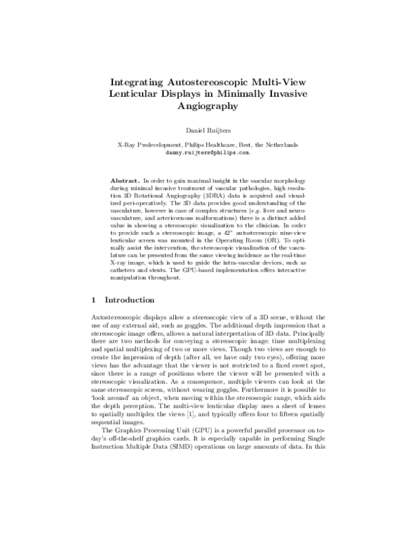 (PDF) Integrating autostereoscopic multi-view lenticular displays in ...