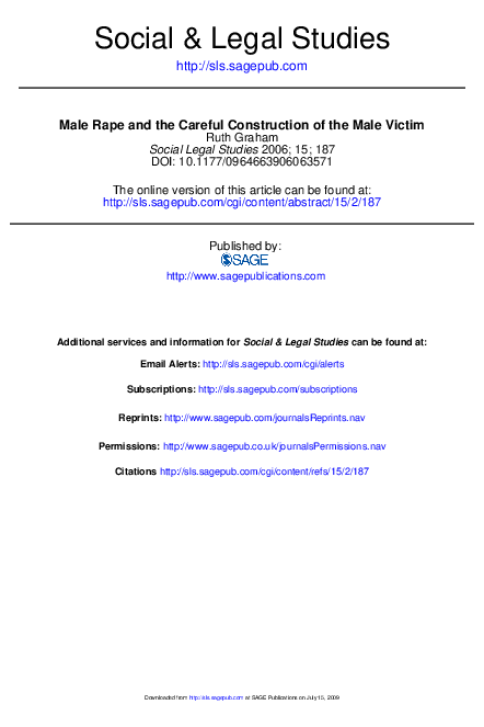 (PDF) Male Rape and the Careful Construction of the Male Victim