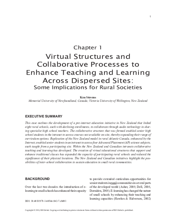 (PDF) Virtual Structures and Collaborative Processes to Enhance ...