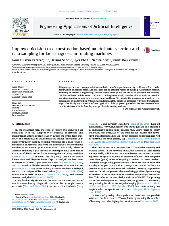 (PDF) Improved decision tree construction based on attribute selection ...