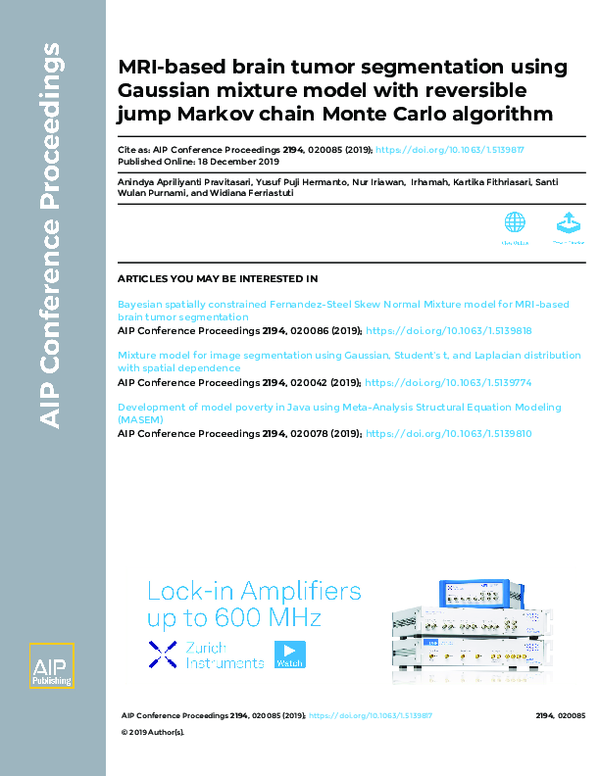 (PDF) MRI-based brain tumor segmentation using Gaussian mixture model ...