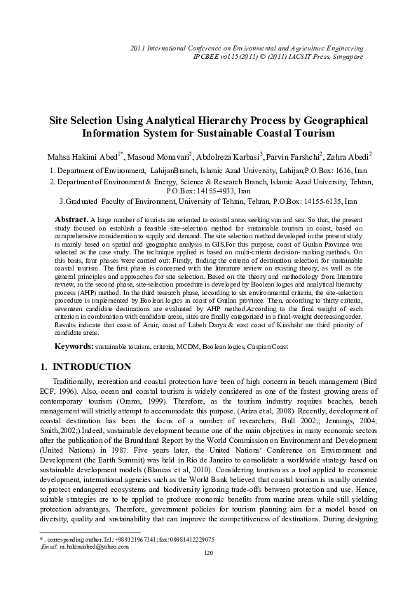 (PDF) Site Selection Using Analytical Hierarchy Process by Geographical ...