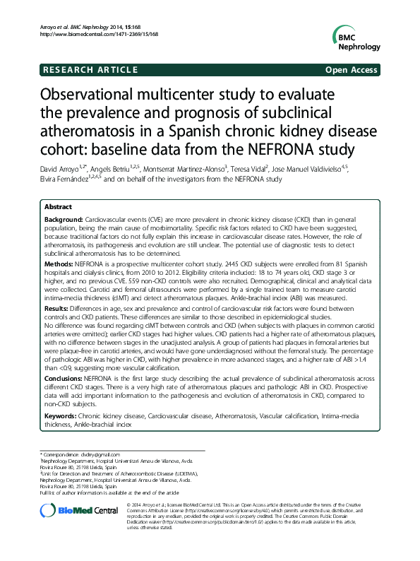 (PDF) Observational multicenter study to evaluate the prevalence and ...