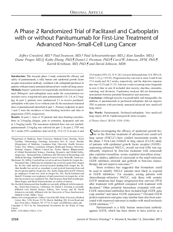 (PDF) A Phase 2 Randomized Trial of Paclitaxel and Carboplatin with or ...