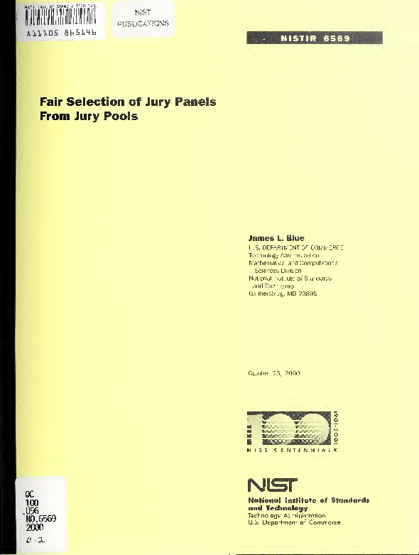 (PDF) Fair selection of jury panels from jury pools
