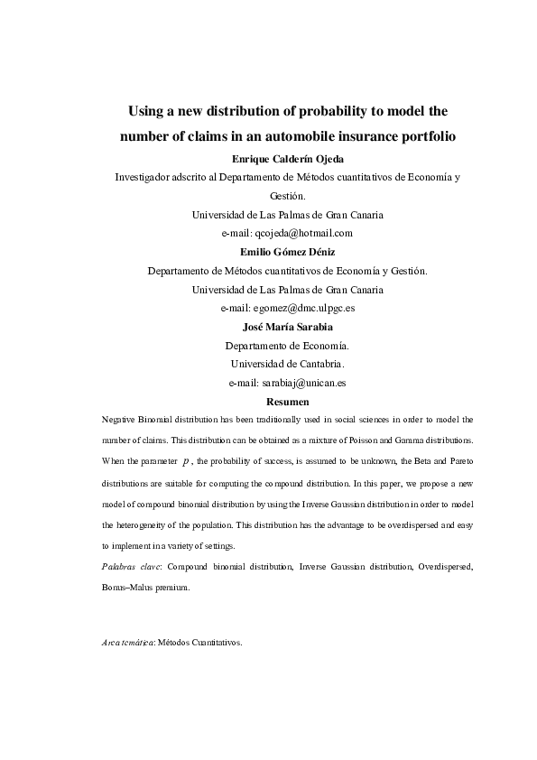 (PDF) Using a new distribution of probability to model the number of ...