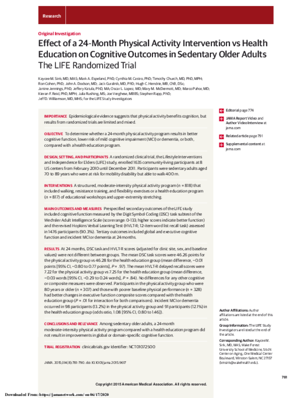 (PDF) Effect of a 24-Month Physical Activity Intervention vs Health ...