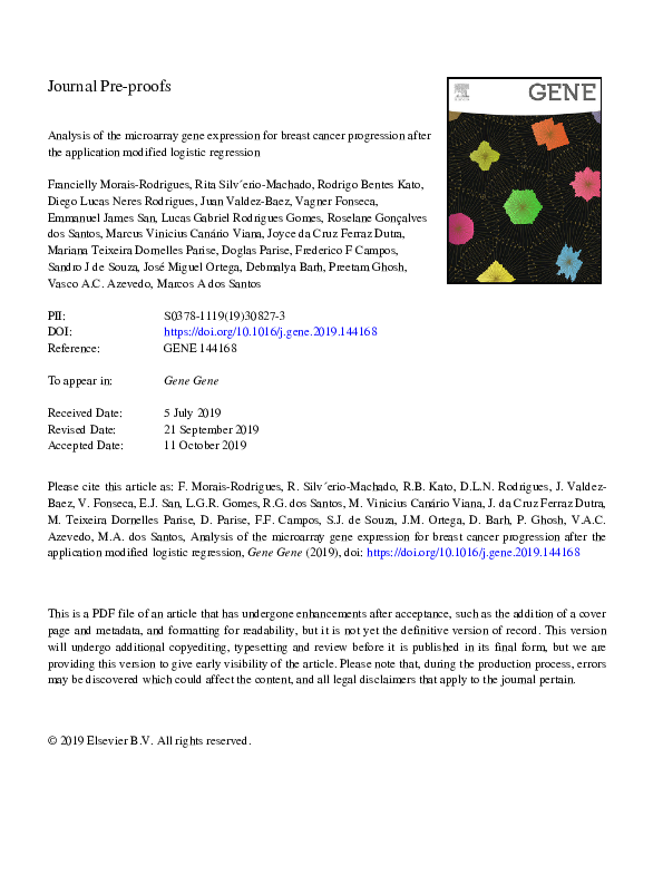 (PDF) Analysis of the microarray gene expression for breast cancer ...