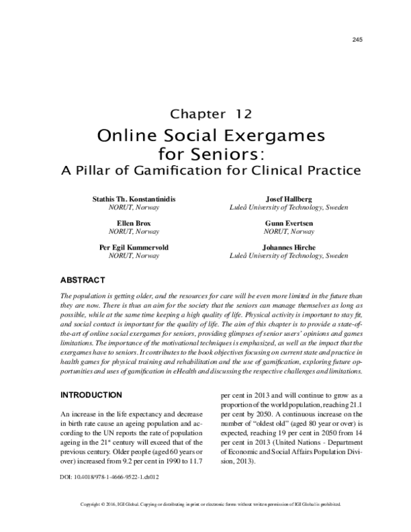 (PDF) Online Social Exergames for Seniors Per Kummervold Academia.edu