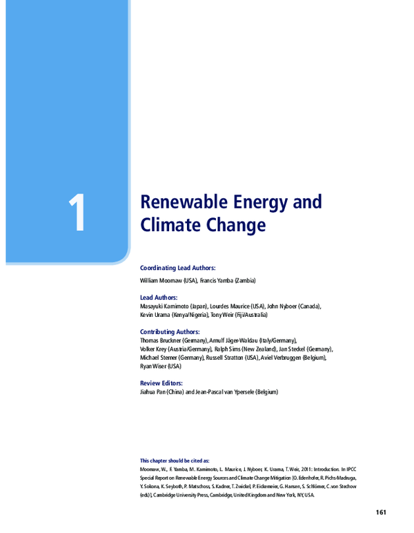 (PDF) Renewable energy and climate change