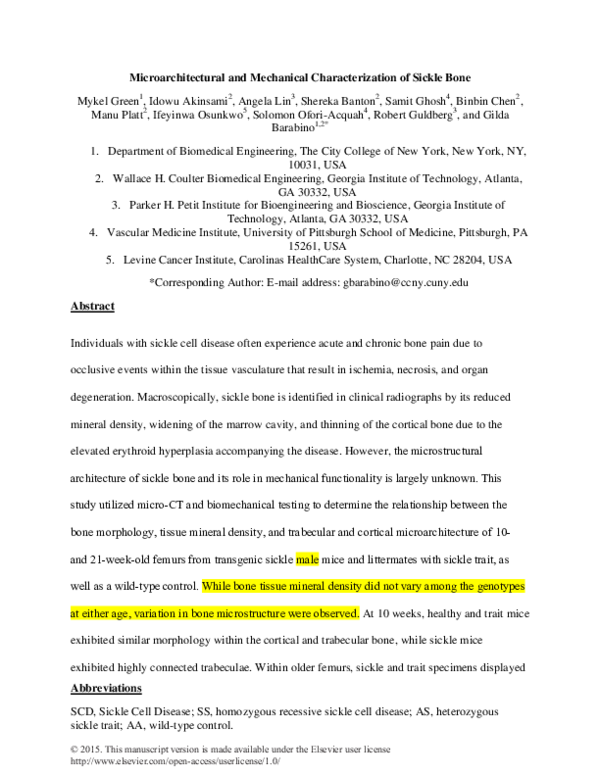 (PDF) Microarchitectural and mechanical characterization of oriented ...