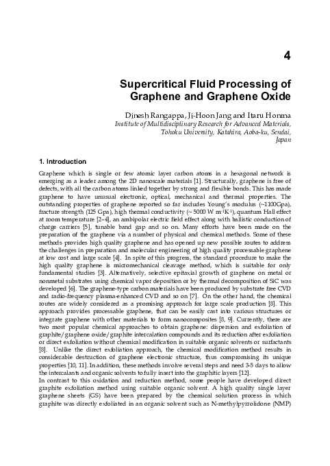 (PDF) Supercritical Fluid Processing of Graphene and Graphene Oxide