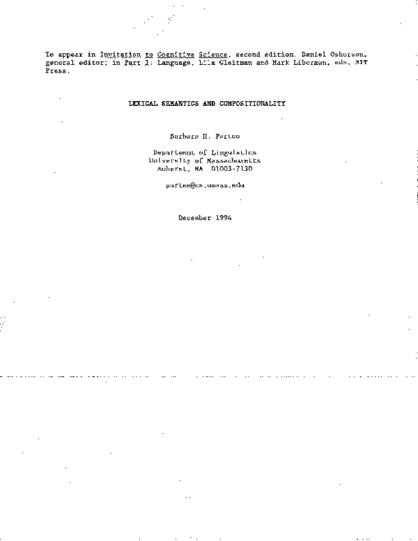 First page of “Lexical semantics and compositionality”
