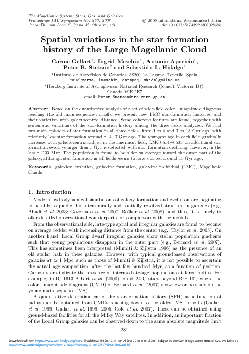 (PDF) Spatial variations in the star formation history of the Large ...