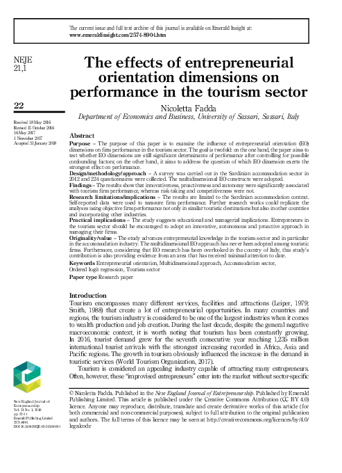 (PDF) The effects of entrepreneurial orientation dimensions on ...