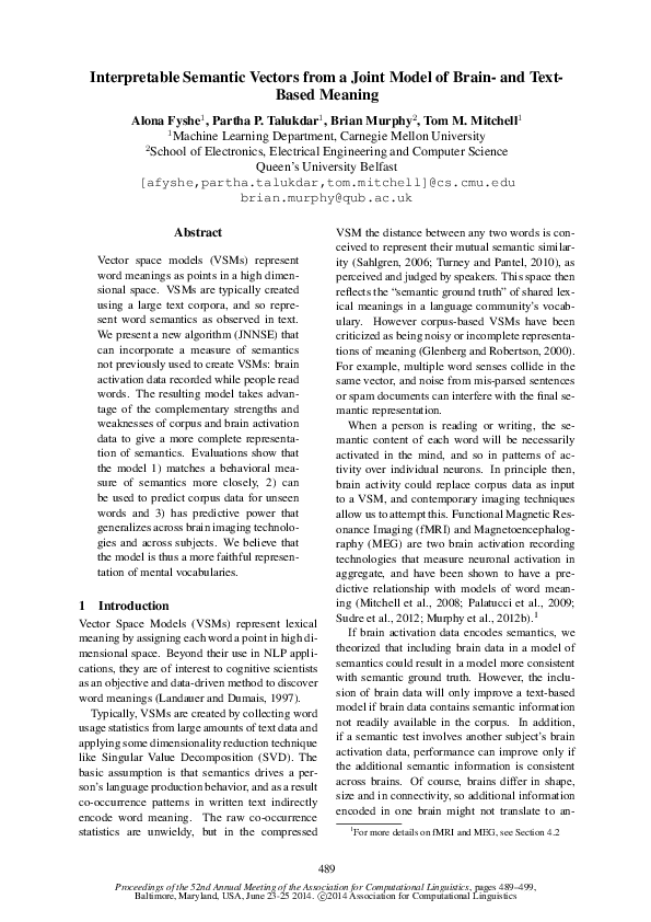 (PDF) Interpretable semantic vectors from a joint model of brain-and ...