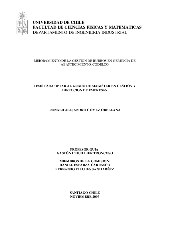 (PDF) Mejoramiento de la gestión de rubros en gerencia de