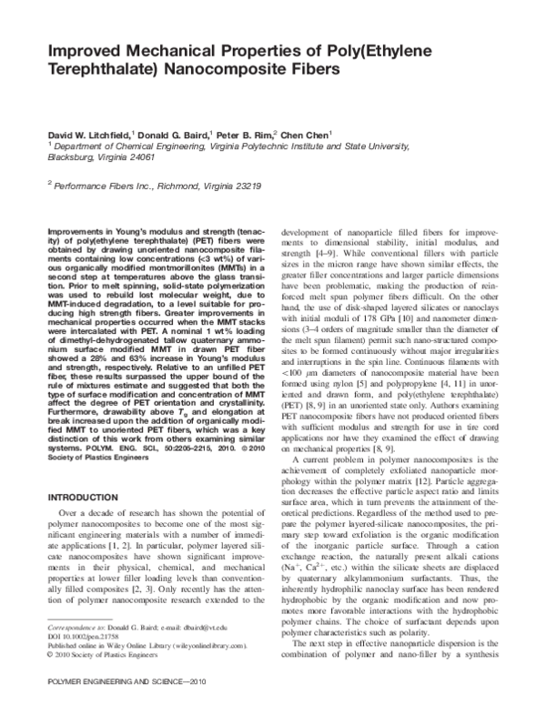 (PDF) Improved mechanical properties of poly(ethylene terephthalate ...