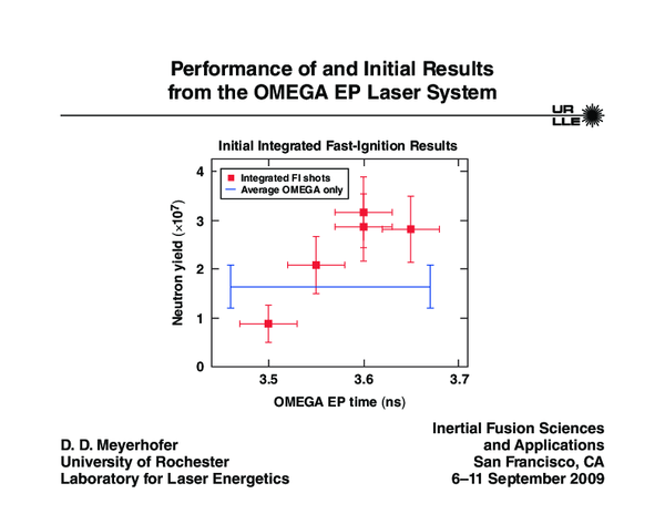 (PDF) Performance of and initial results from the OMEGA EP Laser System