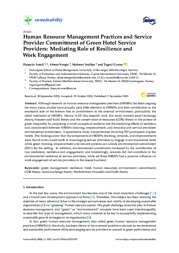 (PDF) Human Resource Management Practices and Service Provider ...