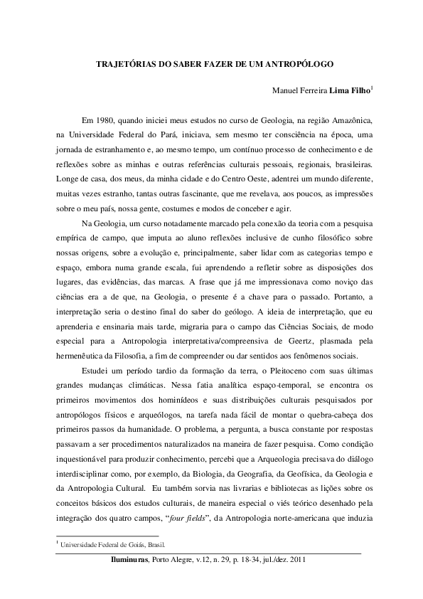 (PDF) Trajetórias do saber fazer de