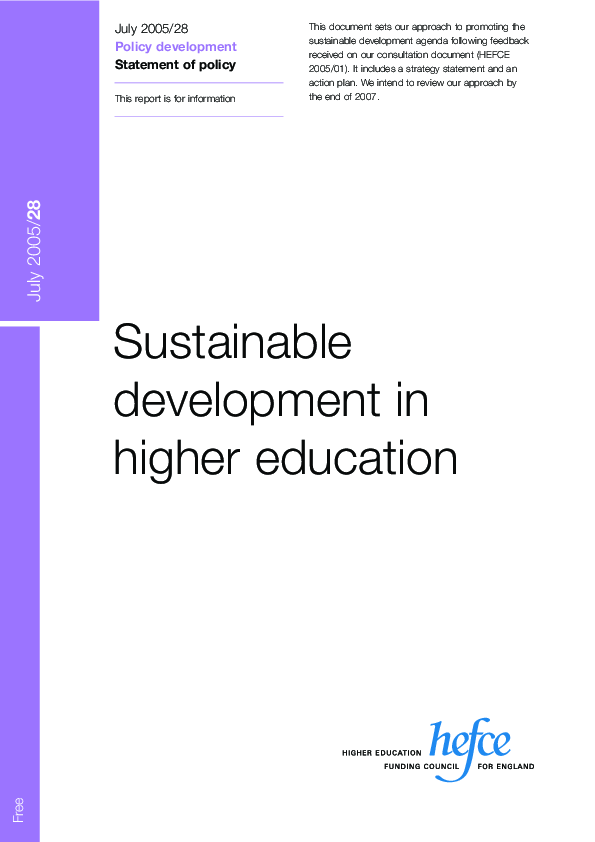 (PDF) Sustainable Development in Higher Education