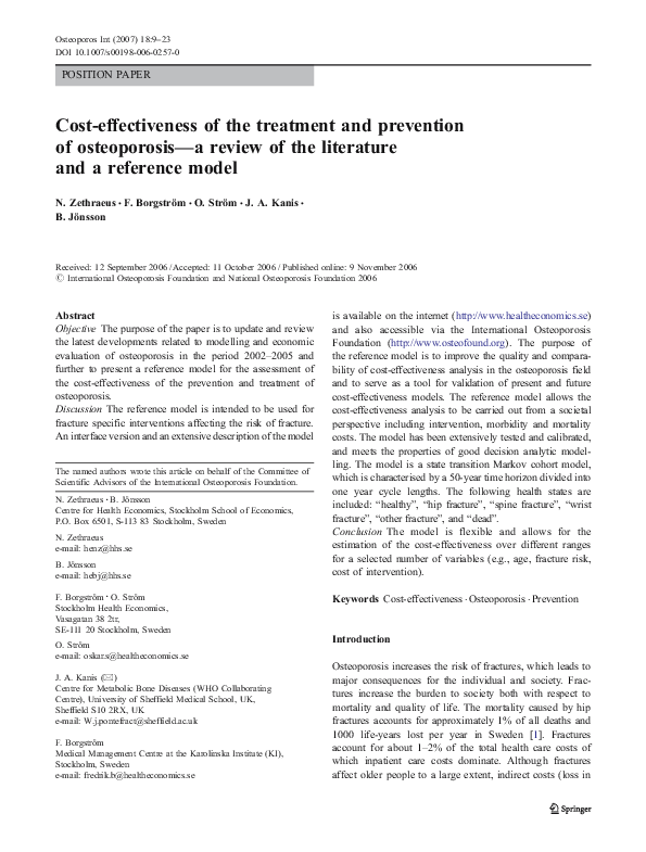 (PDF) Cost-effectiveness of the treatment and prevention of ...