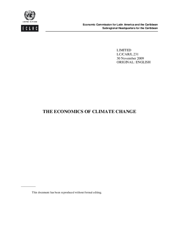 (PDF) The Economics of Climate Change