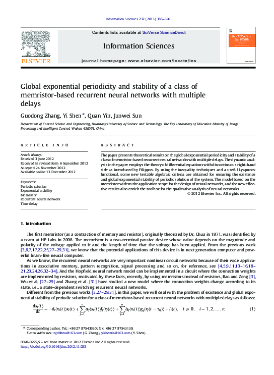(PDF) Global exponential periodicity and stability of a class of ...
