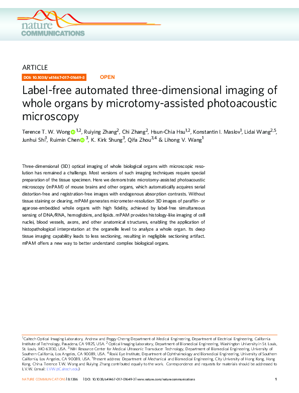 (PDF) Label-free automated three-dimensional imaging of whole organs by ...