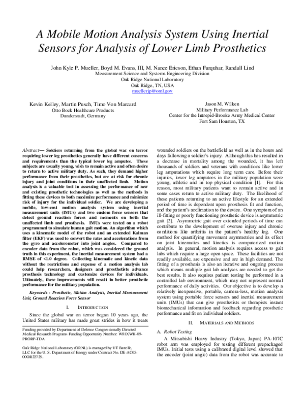 (PDF) A mobile motion analysis system using inertial sensors for ...