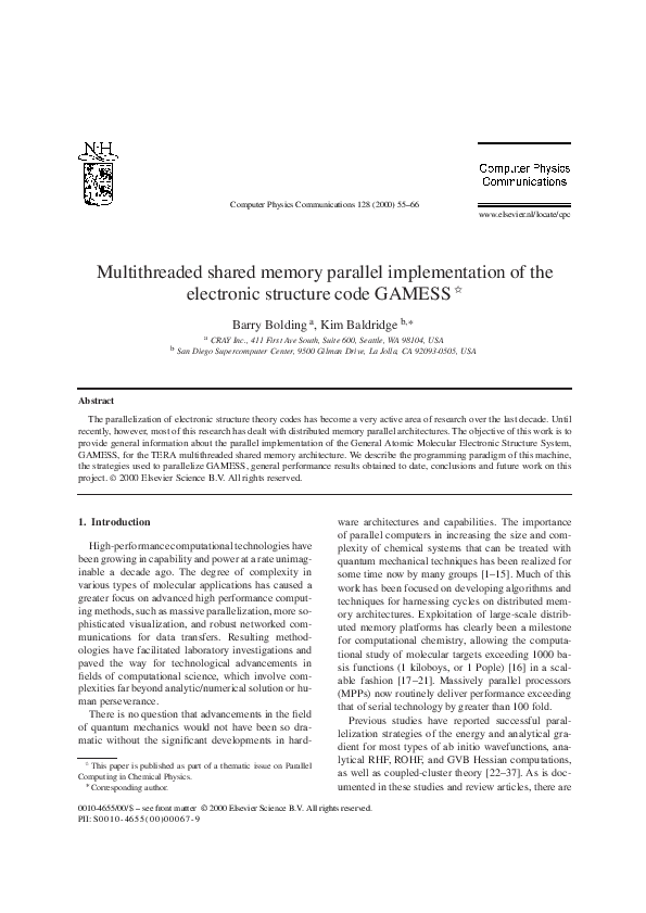 (PDF) Multithreaded shared memory parallel implementation of the ...